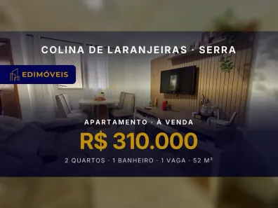 Apartamento com 2 Quartos à venda, 52m² no Colina de Laranjeiras, Serra
