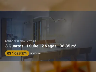 Apartamento com 3 Quartos à venda, 96m² no Bento Ferreira, Vitória