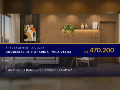 Apartamento com 1 Quarto à venda, 34m² no Coqueiral de Itaparica, Vila Velha