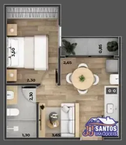 Apartamento com 1 Quarto para alugar, 30m² no Quarta Parada, São Paulo