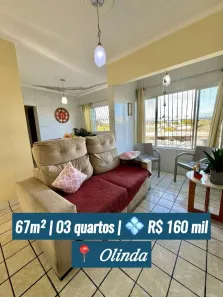 Apartamento com 3 Quartos à venda, 67m² no Vila Popular, Olinda