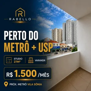Kitnet com 1 Quarto para alugar, 27m² no Jardim Trussardi, São Paulo