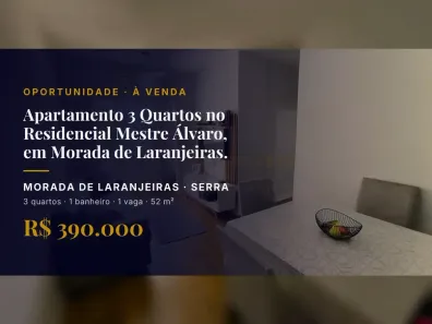 Apartamento com 3 Quartos à venda, 52m² no Morada de Laranjeiras, Serra