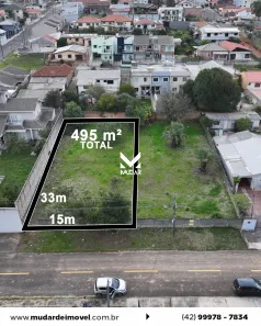 Lote/Terreno à venda, 495m² no Jardim Carvalho, Ponta Grossa