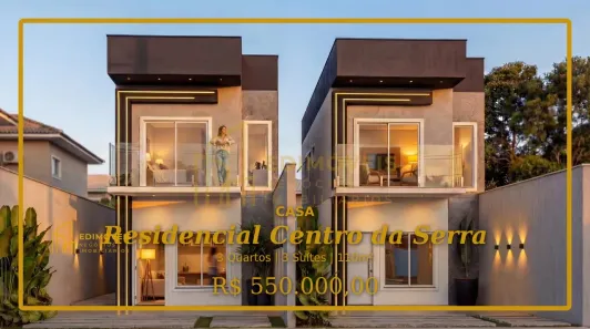 Casa com 3 Quartos à venda, 110m² no Residencial Centro da Serra, Serra