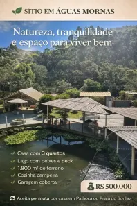 Fazenda/Sítio com 3 Quartos à venda, 300m² no , Águas Mornas