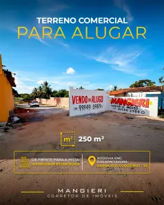 Lote/Terreno para alugar, 250m² no Zona de Expansão (Olhos D'Agua), Barra dos Coqueiros
