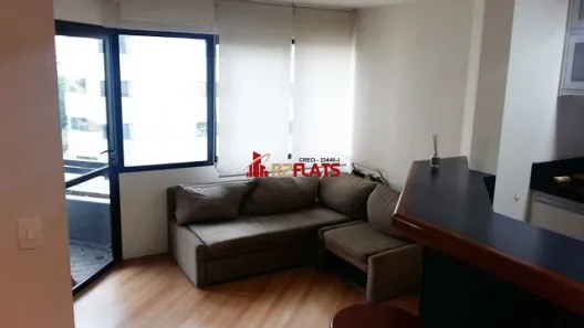 Flat com 1 Quarto para alugar, 48m² no Cidade Monções, São Paulo