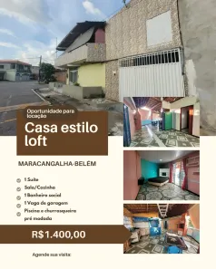 Casa com 1 Quarto para alugar, 56m² no Maracangalha, Belém