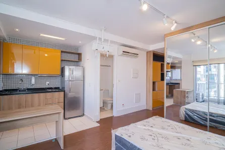 Apartamento com 1 Quarto para alugar, 36m² no Cidade Monções, São Paulo