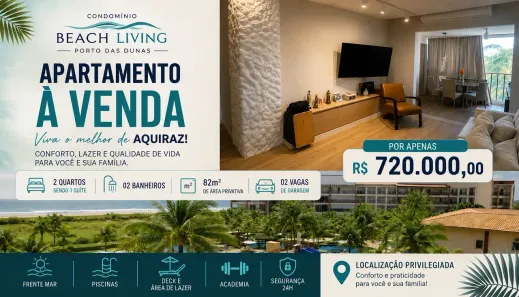 Apartamento com 2 Quartos à venda, 82m² no Porto das Dunas, Aquiraz