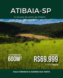 Lote/Terreno à venda, 600m² no Centro, Atibaia