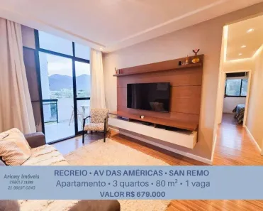 Apartamento com 3 Quartos à venda, 80m² no Recreio dos Bandeirantes, Rio de Janeiro
