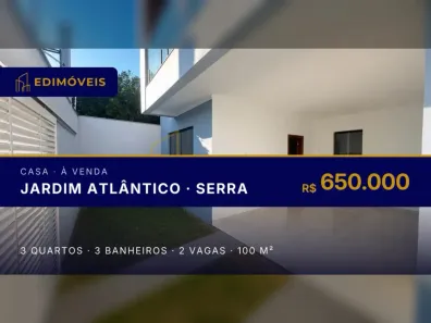 Casa com 3 Quartos à venda, 100m² no Jardim Atlântico, Serra