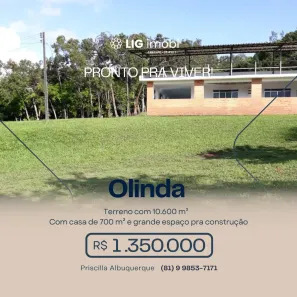 Lote/Terreno à venda, 10600m² no Fragoso, Olinda