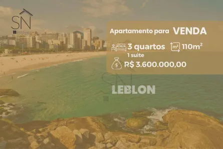 Apartamento com 3 Quartos à venda, 110m² no Leblon, Rio de Janeiro
