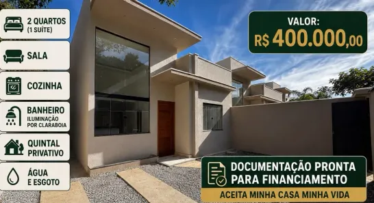 Casa com 2 Quartos à venda, 55m² no Chácara Mariléa, Rio das Ostras