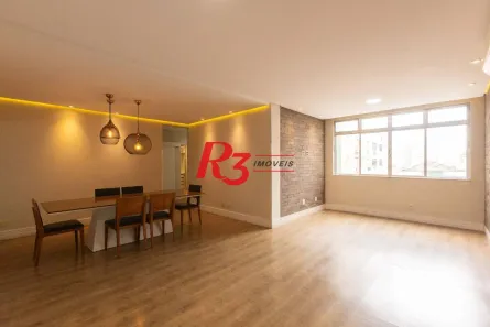 Apartamento com 3 Quartos para alugar, 130m² no Embaré, Santos
