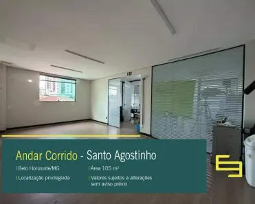 Imóvel Comercial para alugar, 105m² no Santo Agostinho, Belo Horizonte