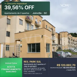 Apartamento com 2 Quartos à venda, 45m² no João Costa, Joinville