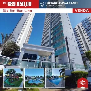 Apartamento com 3 Quartos à venda, 71m² no Engenheiro Luciano Cavalcante, Fortaleza