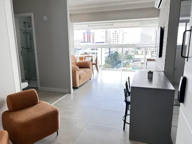 Apartamento com 1 Quarto para alugar, 48m² no Ponta da Praia, Santos
