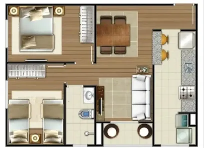 Apartamento com 2 Quartos à venda, 50m² no Residencial Bosque dos Ipês, São José dos Campos