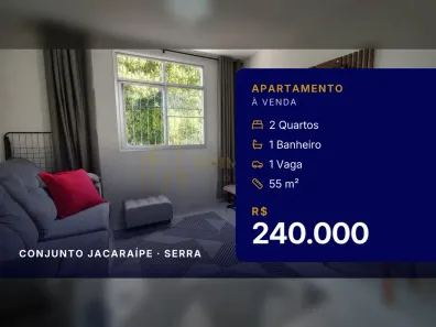 Apartamento com 2 Quartos à venda, 55m² no Conjunto Jacaraípe, Serra