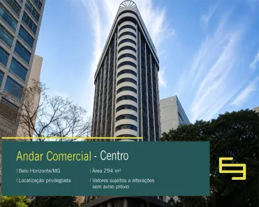 Imóvel Comercial para alugar, 294m² no Centro, Belo Horizonte