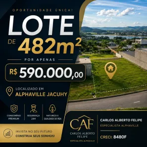 Lote/Terreno à venda, 482m² no Jacuhy, Serra