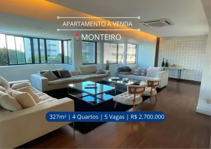 Apartamento com 4 Quartos à venda, 327m² no Monteiro, Recife