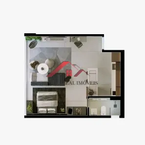 Apartamento com 1 Quarto à venda, 36m² no Centro, São Caetano do Sul