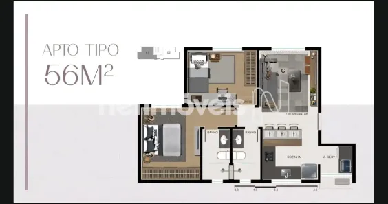Apartamento com 2 Quartos à venda, 56m² no Prado, Belo Horizonte