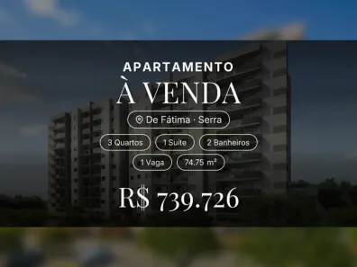 Apartamento com 3 Quartos à venda, 74m² no de Fátima, Serra