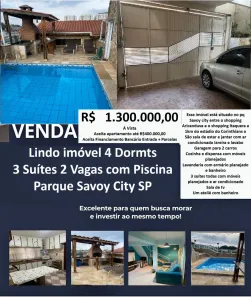 Casa com 4 Quartos à venda, 250m² no Parque Savoy City, São Paulo
