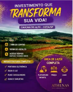 Lote/Terreno à venda, 500m² no Jardim Monte Verde (Caucaia do Alto), Cotia