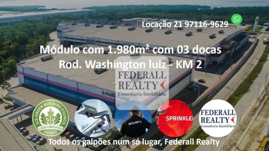 Galpão/Depósito/Armazém para alugar, 2000m² no Parque Boa Vista II, Duque de Caxias