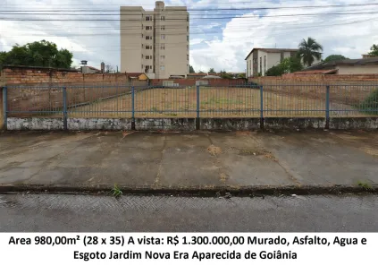 Lote/Terreno à venda, 980m² no Jardim Nova Era, Aparecida de Goiânia
