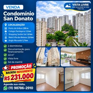 Apartamento com 2 Quartos à venda, 44m² no Parque Reboucas, São Paulo