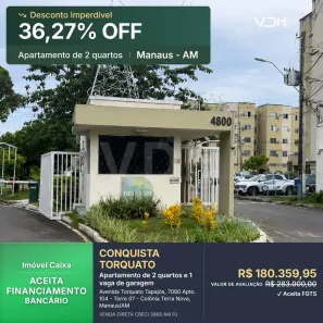 Apartamento com 2 Quartos à venda, 57m² no Colônia Terra Nova, Manaus