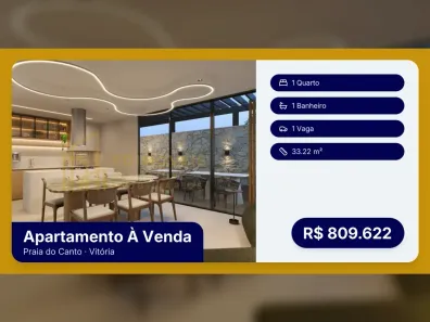 Apartamento com 1 Quarto à venda, 33m² no Praia do Canto, Vitória