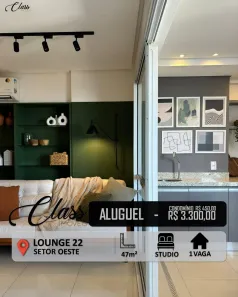 Apartamento com 1 Quarto para alugar, 47m² no Setor Oeste, Goiânia