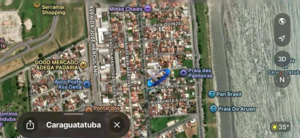 Lote/Terreno à venda, 1157m² no Praia das Palmeiras, Caraguatatuba