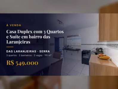 Casa com 3 Quartos à venda, 115m² no das Laranjeiras, Serra