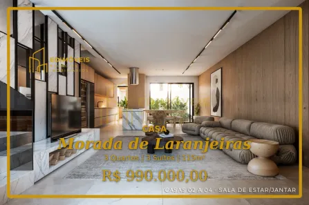 Casa com 3 Quartos à venda, 115m² no Morada de Laranjeiras, Serra