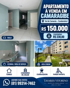 Apartamento com 2 Quartos à venda, 36m² no Celeiro das Alegrias Futuras, Camaragibe