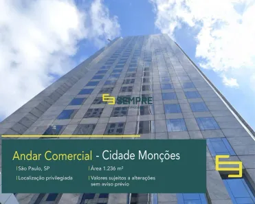 Sala Comercial para alugar, 1236m² no Brooklin Paulista, São Paulo