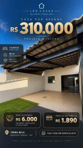 Casa com 2 Quartos à venda, 95m² no Residencial Santa Fé, Goiânia