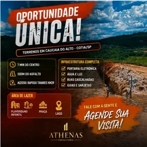 Lote/Terreno à venda, 500m² no Recreio Topázio (Caucaia do Alto), Cotia