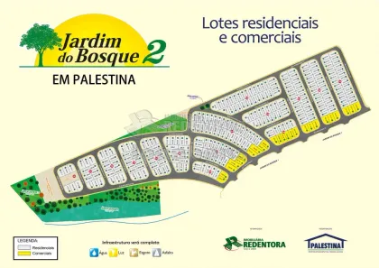 Lote/Terreno à venda, 200m² no Jardim do Bosque 2, Palestina